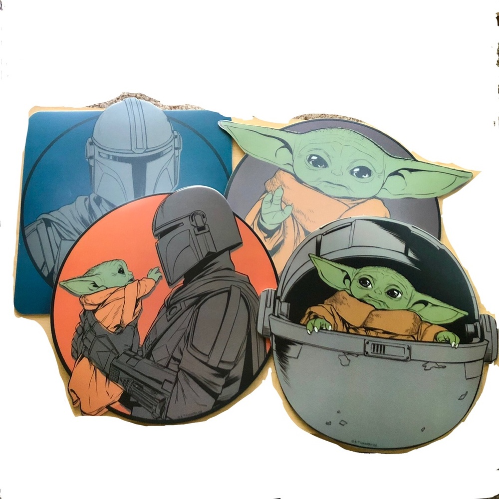 NWT MANDALORIAN Star Wars Placemats Baby Yoda & Mandalorian Package  of 4